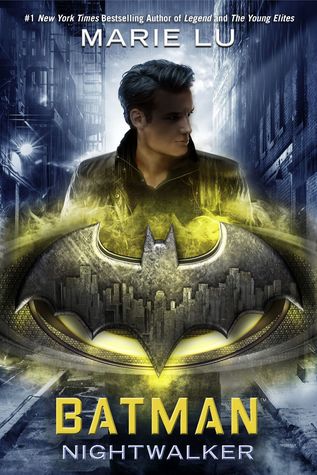 Batman Nightwalker cover. Batman logo in front with yellow glow behind. In the shadow behind is Bruce Wayne.